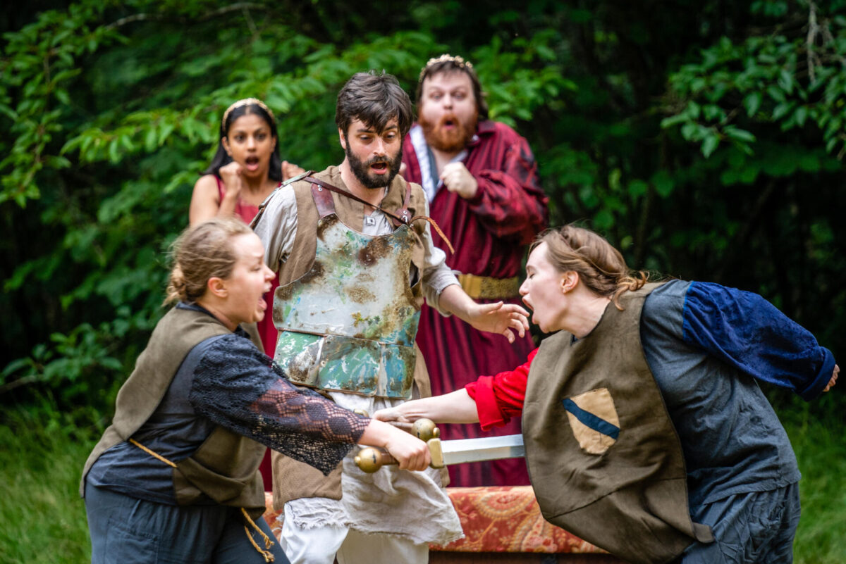 Esha More, Matthew Fisher, Jonathan Swindle, Rachel Ruby Squires and Audrey Herold. Photo by Jennifer Crooks.